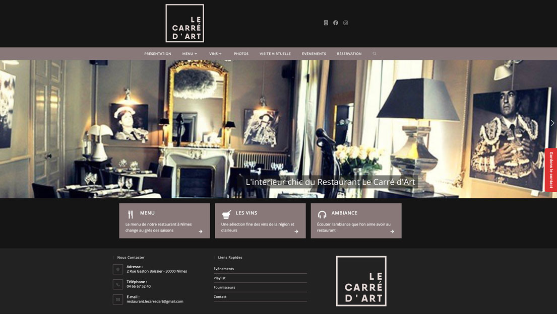 Site vitrine Carré d'Art
